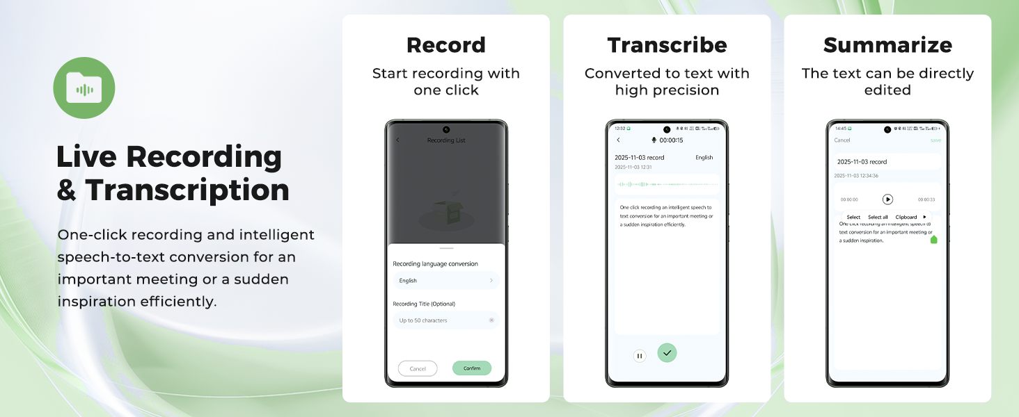 AI Translator Device, Smart Wearable Translator for 165 Languages Real-Time Two-Way Translatio