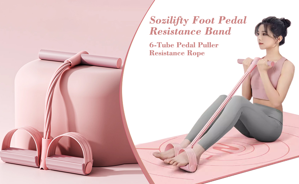 6-Tube Pedal Puller Resistance Rope-A+1