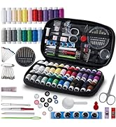 Sewing Kit with 229 Pieces, Scissors, Needles and Accessories for Travel Home Beginners, Supplies...