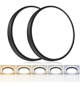 2PACK Flush Mount LED Ceiling Light Fixtures 5 Color Temperatures in One &amp;100W Equivalent Flat Ba...