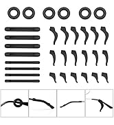16 Pairs Eyeglasses Ear Grip Ear Hooks, Anti-Slip Holder Eyeglasses Stoppers Temple Tips Sleeve R...