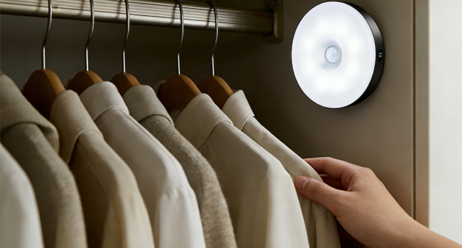 closet lights motion sensored