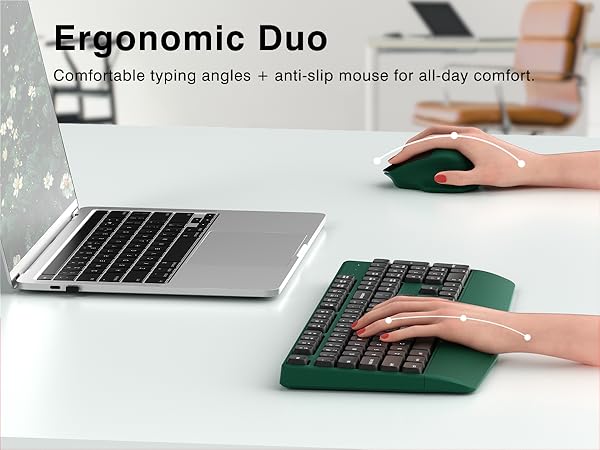 green wireless keyboard