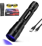 DARKBEAM UV Flashlight 365 nm Light Blacklight, Mini Powerful Wood’s Lamp USB-C Rechargeable, LED...