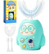 KEGOZ Kids U Shaped Electric Toothbrush, 360 Degree Full Mouth Sonic Toothbrush with 4 Brush Head...