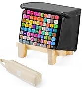 Fzooua Marker Case Holder, Wooden Stand for Alcohol Marker Organizer Case, Detachable Marker Stor...