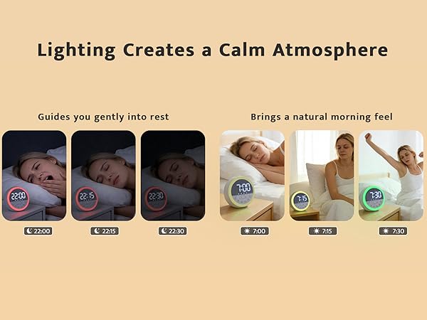 LED Alarm clock night light