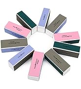 AHIER 10 pcs Nail Buffer, 4 Way Colorful Nail Art Shiner Polisher Buffing Sanding Files Block Man...