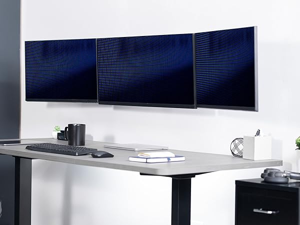 Telescoping Triple Monitor Desk Mount