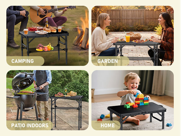 folding camping side table