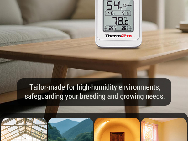 indoor temperature and humidity monitor vacation home temperature monitor magnetic thermometer