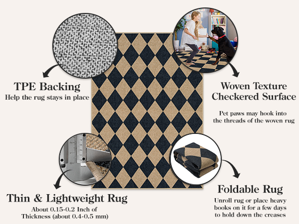 non slip thin rug