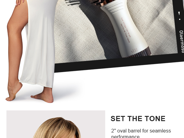 2" oval barrel hair dryer brush