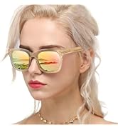 Myiaur Polarized Sunglasses for Women, Trendy Big Oversized Sun Glasses with Mirrored Lens UV400 ...