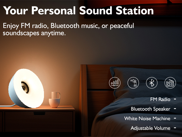 Oizuon Alarm Clock with FM Radio &amp;amp; Bluetooth Music
