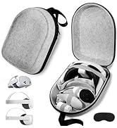BnLnHOGVR Carrying Case Compatible with Oculus Meta Quest 3S/Quest 3/Quest 2, Apple Vision Pro VR...