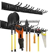 Charmount 48" Garage Storage Wall Organizer with 600lbs, 6 Hooks Broom Holder Wall Mount, Garden ...