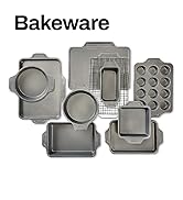 All-Clad Pro-Release Nonstick Bakeware Set 10 Piece Oven Broiler Safe 450F Half Sheet, Cookie She...