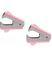 2Pcs Pink Staple Removers - Modern Plastic Staple Pullers with Non-Slip Handles | Easy-Grip Stapl...