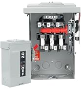 3P 30Amp 240V 3 Wire Fusible Heavy Duty Safety Switches,Ac Disconnect Switches Box,Quick Disconne...