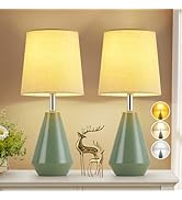 bdayanx Small Bedside Table Lamp for Bedroom-Reading Desk Lamp Set of 2,with 3 Color Temperatures...