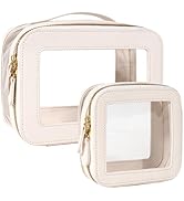 Clear Makeup Bag Set, Small Portable Clear Makeup Bag Cute Waterproof Travel Cosmetic Bag Makeup ...