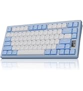 Chilkey ND75 LP Low Profile Aluminum Mechanical Keyboard, 75 Percent Wireless Gaming Keyboard w/S...