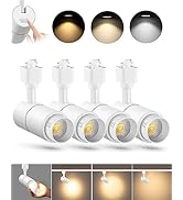 VANoopee 3-Color Zoomable 10W LED Track Lighting Heads H Type Track Light Heads Dimmable Bright C...