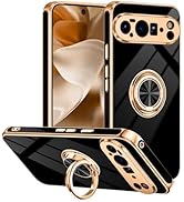 Tnarru Designed for Google Pixel 10 Pro XL Case with Ring Stand, Support Magnetic Car Mount Rotat...