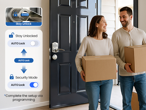 keypad door lock with handle