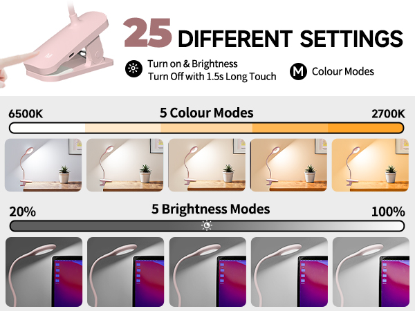 pink reading light