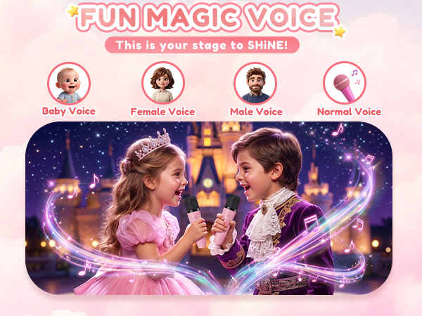mini karaoke machine with 2 wireless microphones