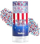 4th of July Body Glitter Stick, 4th of July Outfits and Decorations, Face Hair Makeup Glitter for...