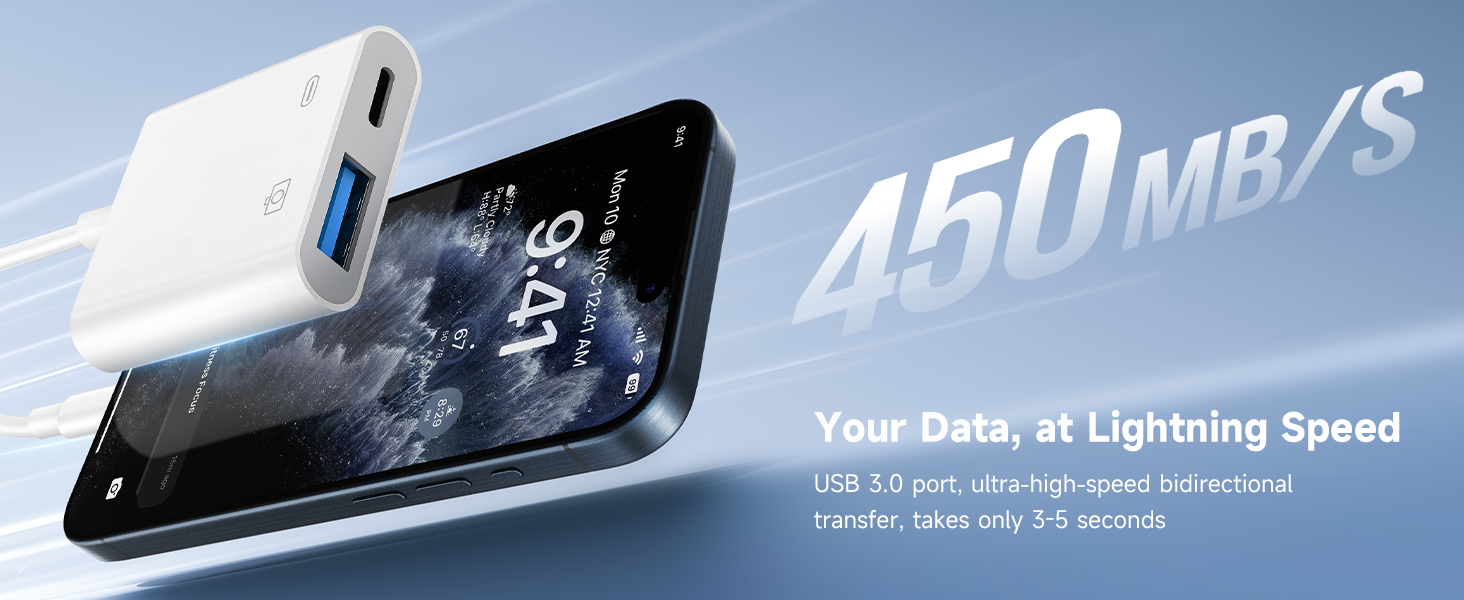 Lightning to USB Camera Adapter