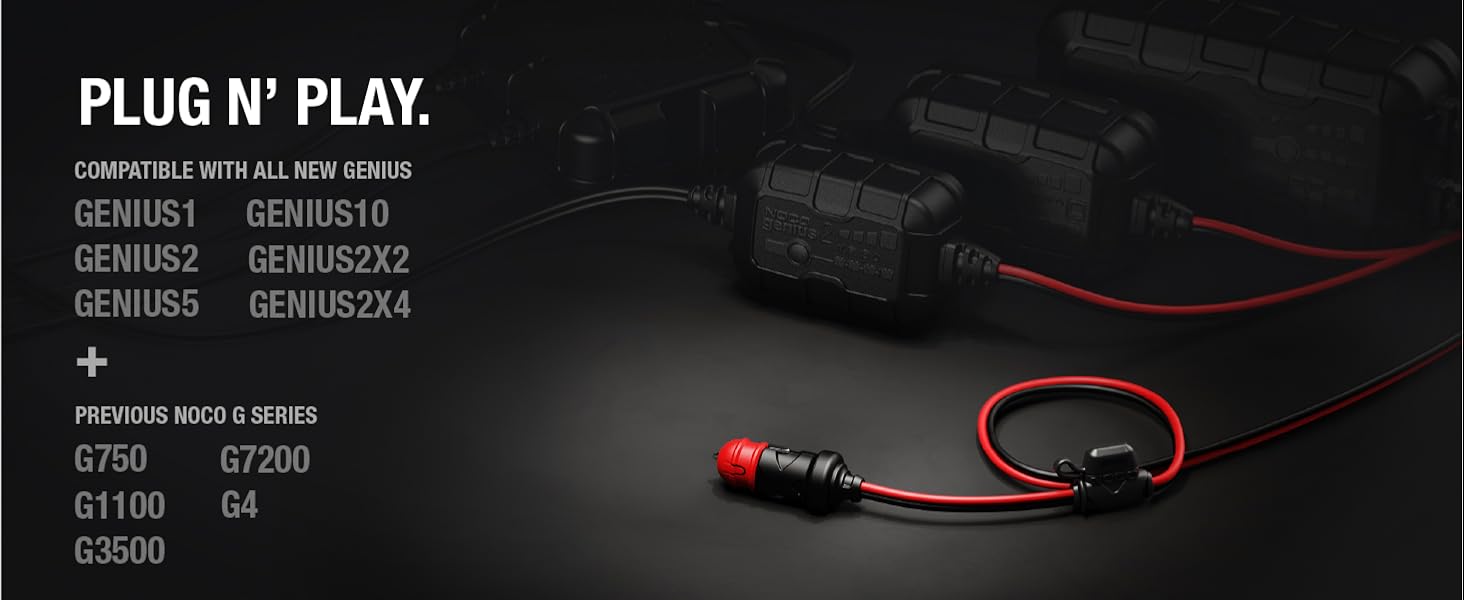 NOCO GC003 X-Connect 12V Dual-Size Male Plug Accessory For NOCO Genius Smart Battery Chargers