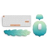 Lauspuck Keyboard Wrist Rest and Mouse Pad with Wrist Support Set, Ergonomic Leaf Shape Mouse Pad...