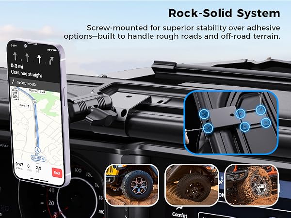 Phone Mount for Jeep Wrangler JL JLU and Gladiator JT