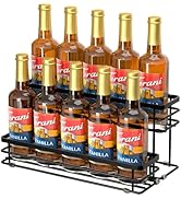 Homedawn Coffee Syrup Rack Organizer, Syrup Bottle Holder Stand for Coffee Bar, 2-Tier 10 Bottles...