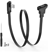 JSADZKJ Ultra-Thin USB 3.1Type C to C Panel Mount Screw Cable,Right Angle Type-C Male to Female P...