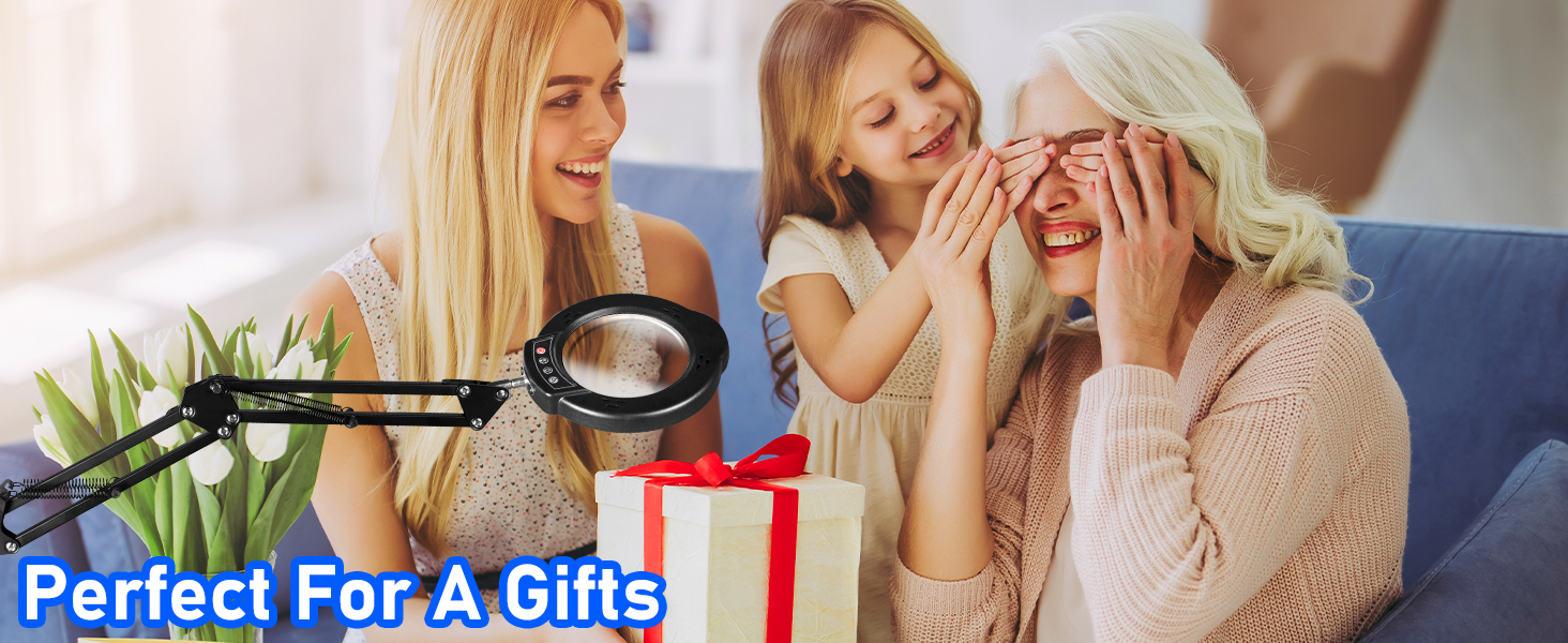 desk lamp with magnifying glass and light