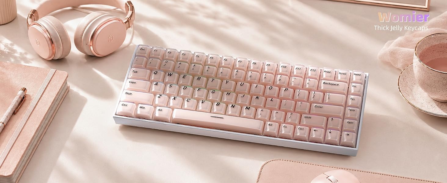 Shine Through Keycaps for Mechanical Keyboards