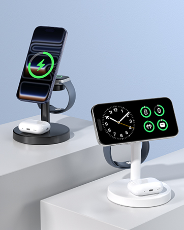 magsafe charger stand 3 in 1 charging station apple wireless iphone 17 16 15 14 13 12 watch airpods