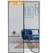 Yotache Fiberglass Magnetic Screen Door Fits Door Size 30 x 80, Screen Size 32