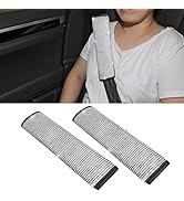 AOCISKA 2 Pack Bling Seat Belt Shoulder Pads, Soft PU Leather Seat Belt Shoulder Pads with Bling ...