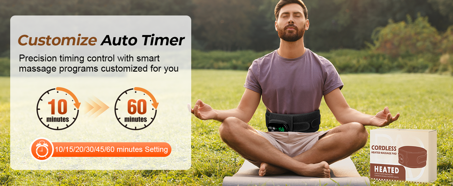 Heating Pad with Massager for Back Pain Relief