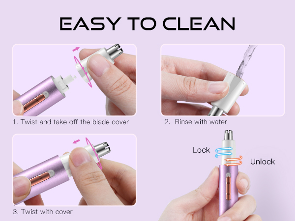Ear and Nose Hair Trimmer for Men Women,Painless USB Rechargeable Electric Nose Hair Trimmer Clipper