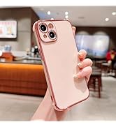 RALEAVO Case for iPhone 15 6.1" Luxury Plating Edge Case Cover Slim Lightweight Glossy Bling Phon...