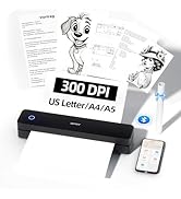 iDPRT Portable-Printer Wireless for Travel,300DPI Inkless Thermal Small Printers for Home Use,Off...