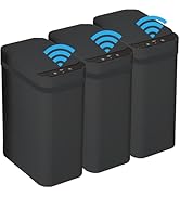 3 PACK - Bathroom Trash Can with Lid - 2.5 Gallon Automatic Trash Cans Touchless - Bedroom, Offic...
