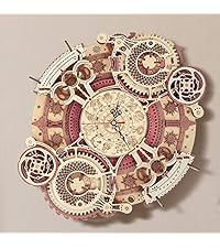 ROKR Cuckoo Clock Mechanical 3D Wooden Puzzle Kit for Adults, DIY Wooden Clock Model Building Set, U...